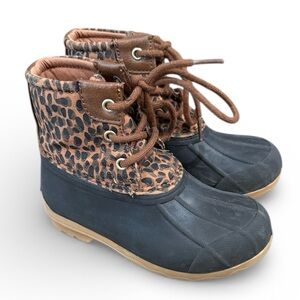 Sperry | EUC Leopard Print Duck Boots